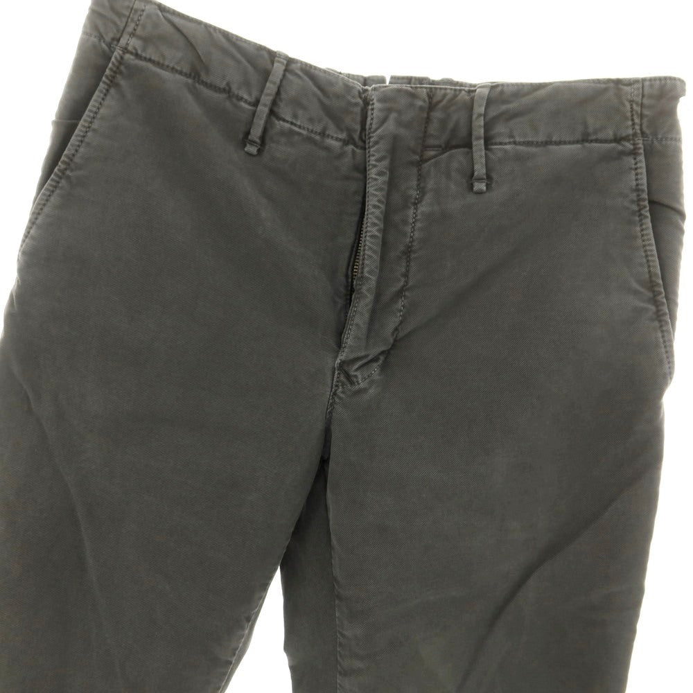 【新品アウトレット】インコテックス INCOTEX SLIM FIT ストレッチコットン チノパンツ ダークグレー【 31 】【 状態ランクN- 】【 メンズ 】