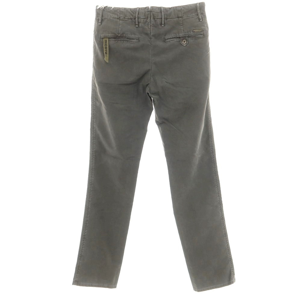 【新品アウトレット】インコテックス INCOTEX SLIM FIT ストレッチコットン チノパンツ ダークグレー【 31 】【 状態ランクN- 】【 メンズ 】