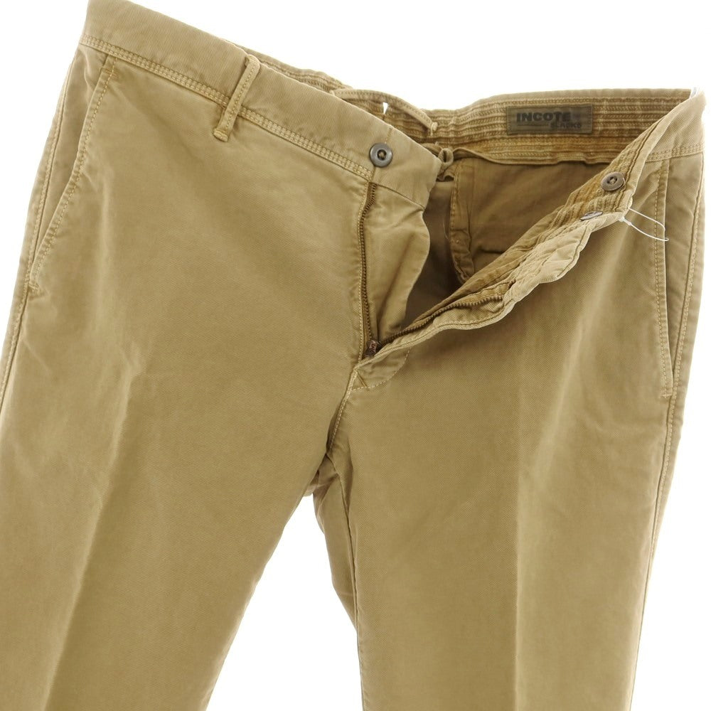 【新品】インコテックス INCOTEX SLIM FIT ストレッチコットン チノパンツ ダークベージュ【 33 】【 状態ランクN 】【 メンズ 】