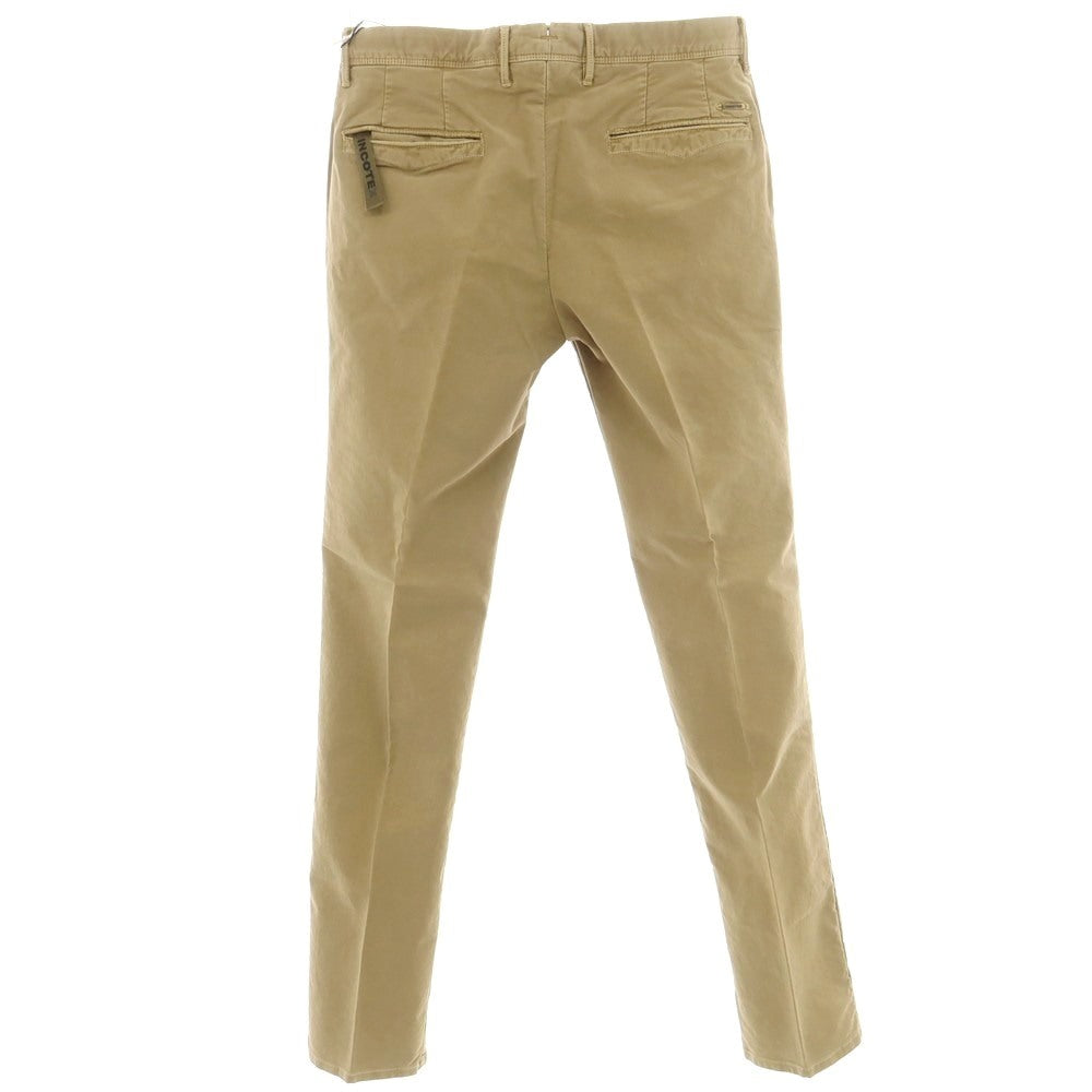 【新品】インコテックス INCOTEX SLIM FIT ストレッチコットン チノパンツ ダークベージュ【 33 】【 状態ランクN 】【 メンズ 】