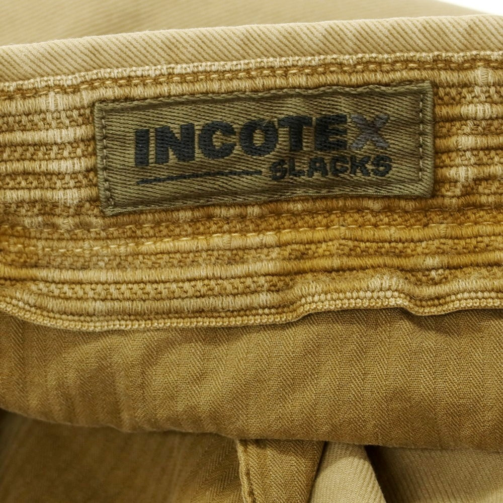 【新品】インコテックス INCOTEX SLIM FIT ストレッチコットン チノパンツ ダークベージュ【 33 】【 状態ランクN 】【 メンズ 】