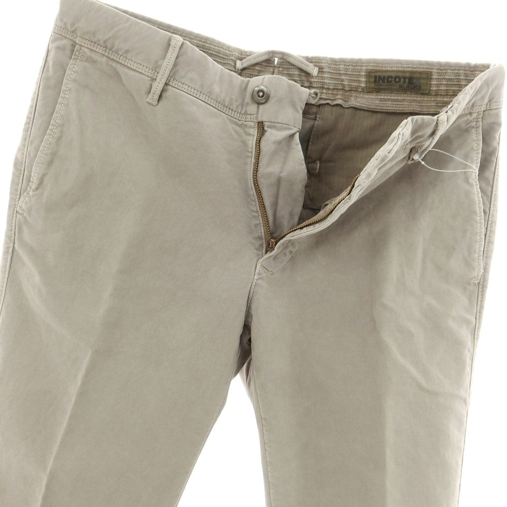 【新品】インコテックス INCOTEX SLIM FIT ストレッチコットン チノパンツ グレー【 32 】【 状態ランクN 】【 メンズ 】