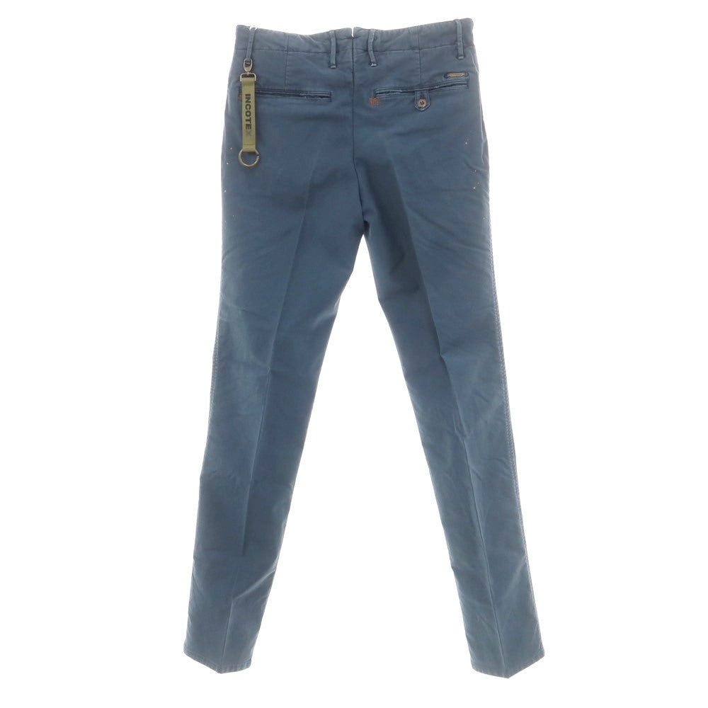 【新品】インコテックス INCOTEX SLIM FIT ストレッチコットン チノパンツ ライトネイビー【 32 】【 状態ランクN 】【 メンズ 】