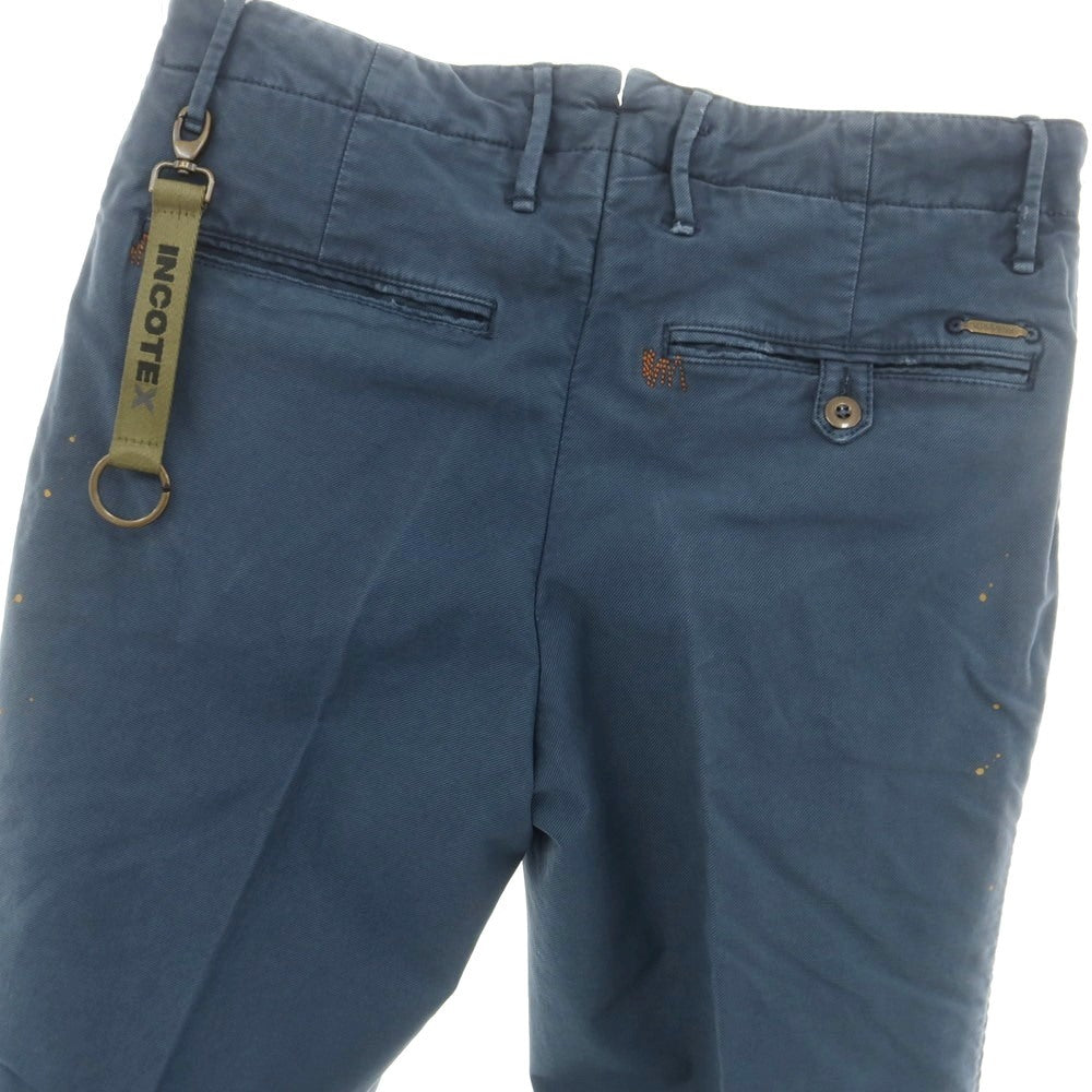 【新品】インコテックス INCOTEX SLIM FIT ストレッチコットン チノパンツ ライトネイビー【 32 】【 状態ランクN 】【 メンズ 】