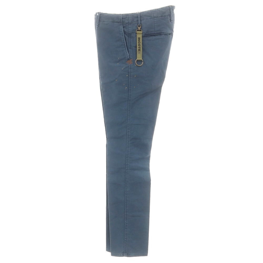 【新品】インコテックス INCOTEX SLIM FIT ストレッチコットン チノパンツ ライトネイビー【 32 】【 状態ランクN 】【 メンズ 】