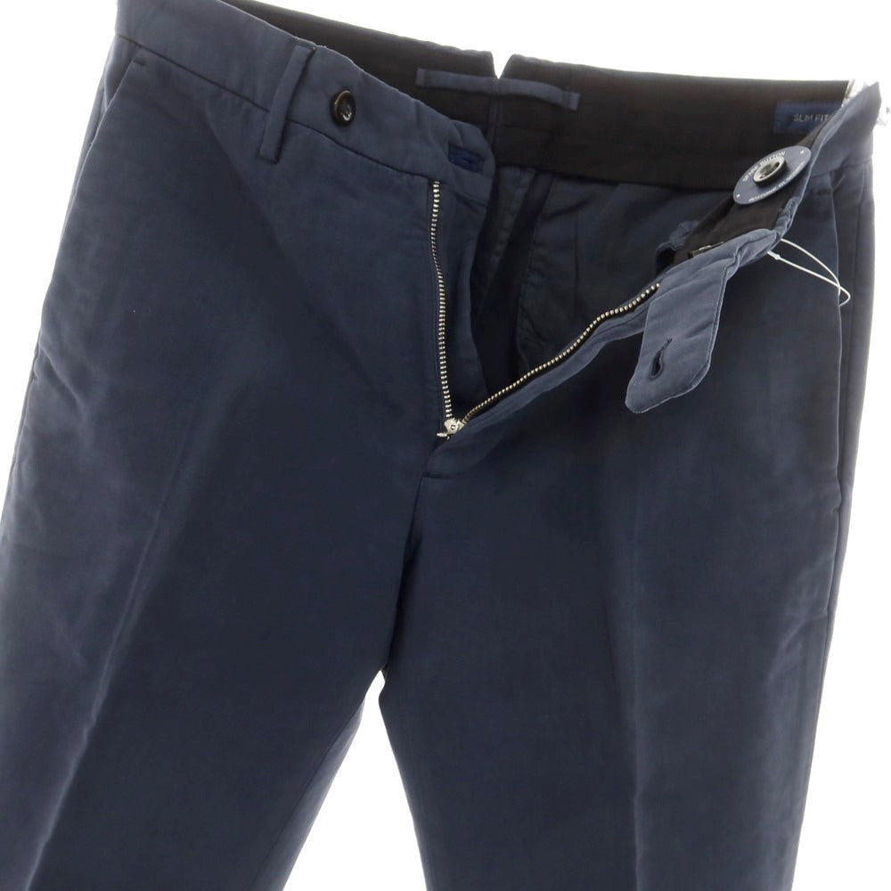 【新品アウトレット】インコテックス INCOTEX SLIM FIT ストレッチコットン カジュアルスラックスパンツ ネイビー【 42 】【 状態ランクN- 】【 メンズ 】