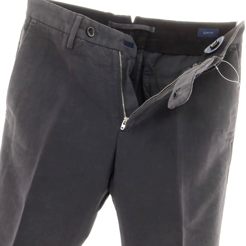 【新品アウトレット】インコテックス INCOTEX SLIM FIT ストレッチコットン カジュアルスラックスパンツ ダークグレー【 42 】【 状態ランクN- 】【 メンズ 】
