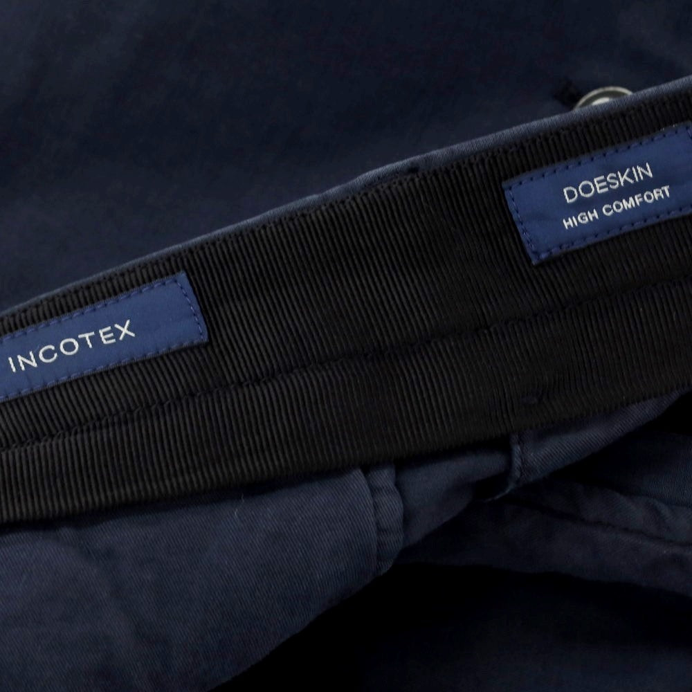 【新品アウトレット】インコテックス INCOTEX TAPERED FIT ストレッチコットン カジュアルスラックスパンツ ネイビー【 46 】【 状態ランクN- 】【 メンズ 】