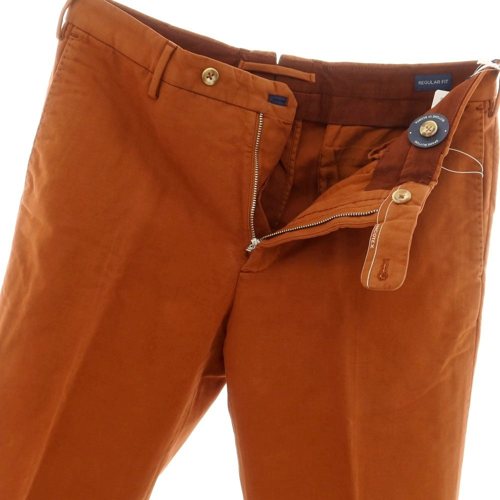【新品】インコテックス INCOTEX REGULAR FIT ストレッチコットン カジュアルスラックスパンツ オレンジブラウン【 48 】【 状態ランクN 】【 メンズ 】