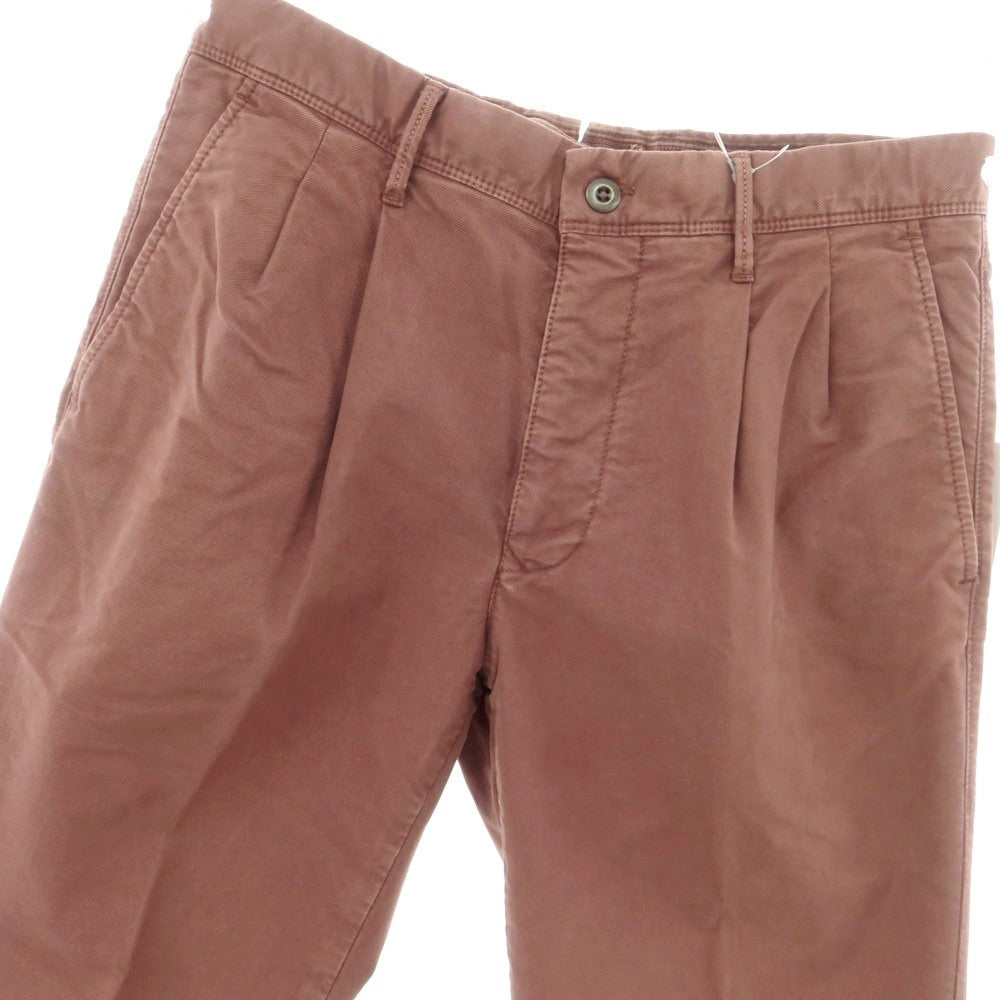【新品アウトレット】インコテックス INCOTEX TAPERED FIT ストレッチコットン カジュアルスラックスパンツ ダスティローズ【 32 】【 状態ランクN- 】【 メンズ 】