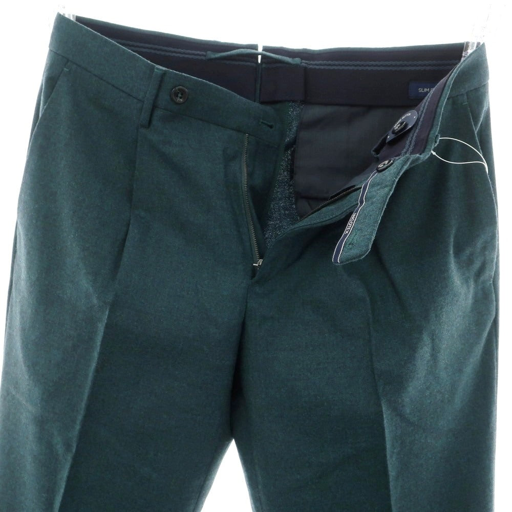 【新品】インコテックス INCOTEX HIGH COMFORT ストレッチ ウール ドレススラックスパンツ グリーン【 46 】【 状態ランクN 】【 メンズ 】