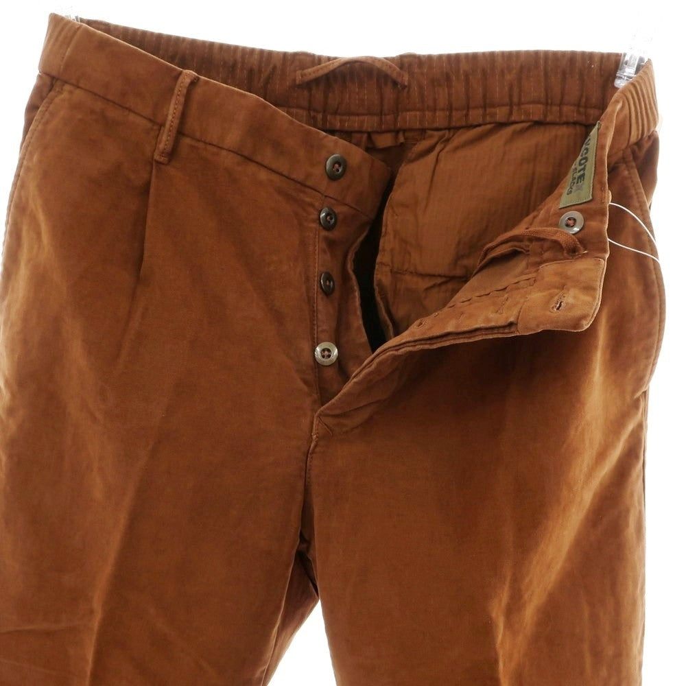 【新品】インコテックス スラックス INCOTEX SLACKS ストレッチ コットン モールスキン カジュアルスラックスパンツ ブラウン【 32 】【 状態ランクN 】【 メンズ 】
