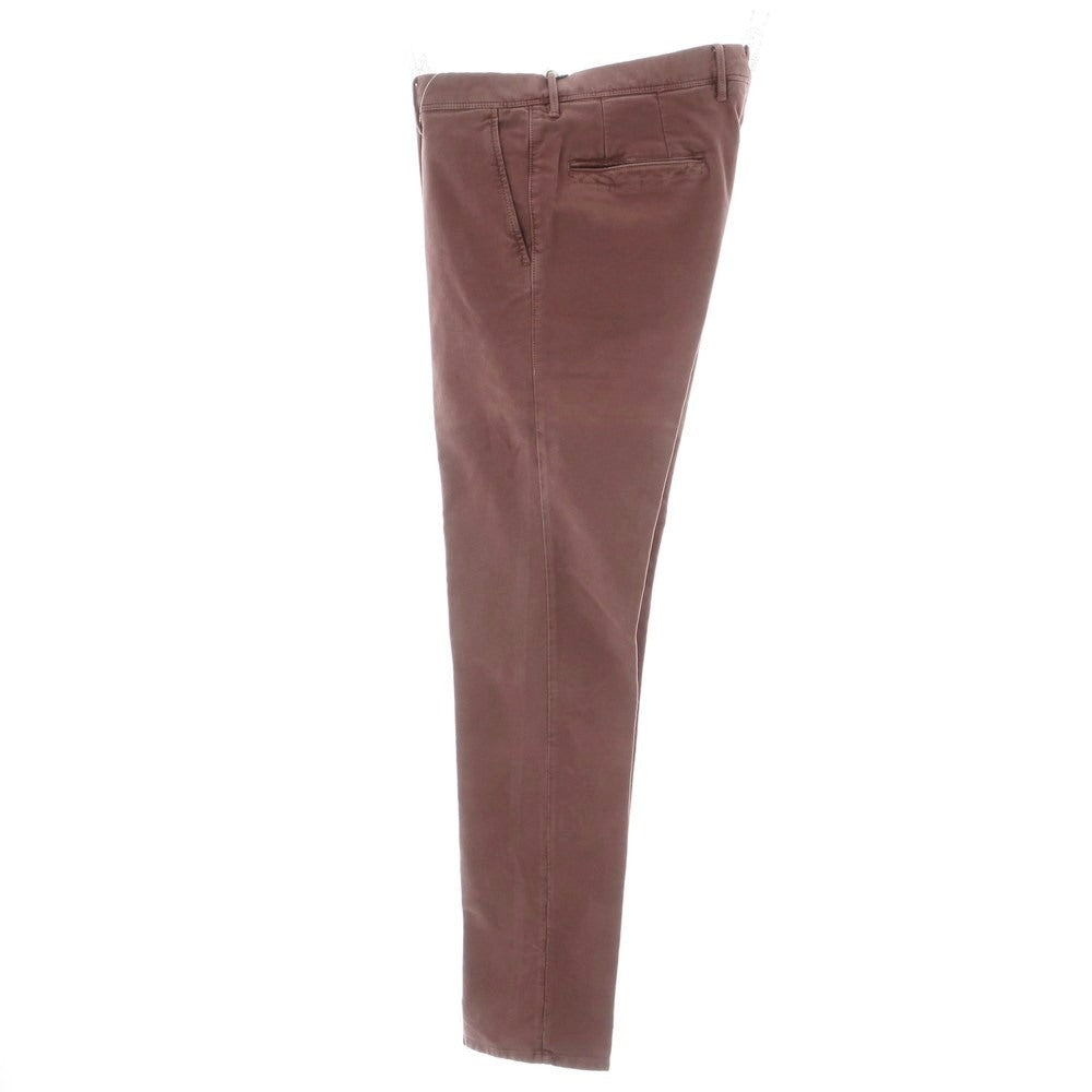 【新品】インコテックス スラックス INCOTEX SLACKS ストレッチ コットン モールスキン カジュアルスラックスパンツ ダルパープル【 34 】【 状態ランクN 】【 メンズ 】