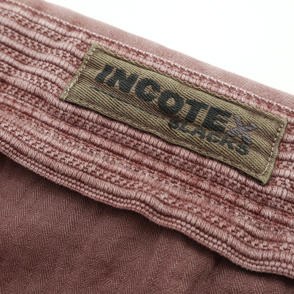 【新品】インコテックス スラックス INCOTEX SLACKS ストレッチ コットン モールスキン カジュアルスラックスパンツ ダルパープル【 34 】【 状態ランクN 】【 メンズ 】
