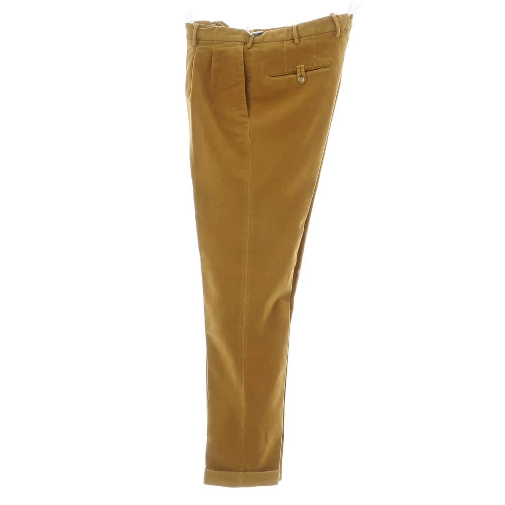 【新品】インコテックス INCOTEX ストレッチ コットン モールスキン カジュアルスラックスパンツ イエローオーカー【 48 】【 状態ランクN 】【 メンズ 】