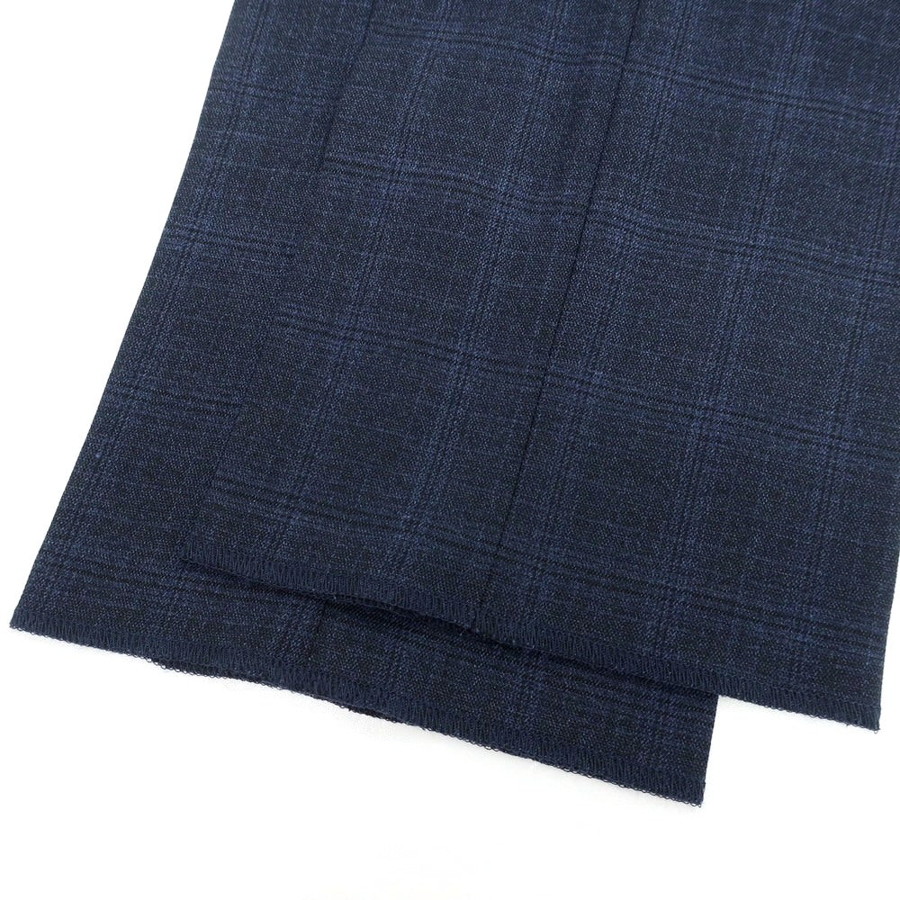 【新品】インコテックス スローウェア INCOTEX SLOWEAR TEKNOSARTORIAL ストレッチ ポリエステルウール チェック ドレススラックスパンツ ネイビーxブラック【 50 】【 状態ランクN 】【 メンズ 】