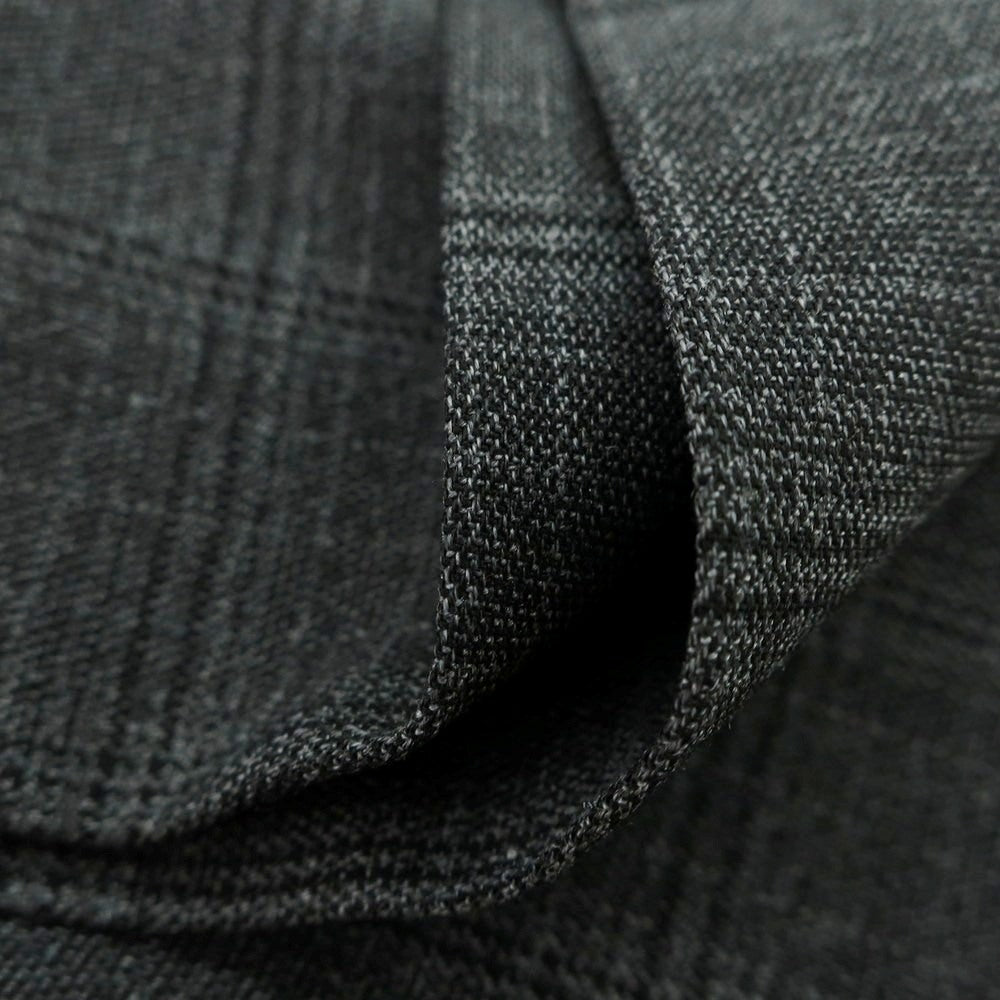 【新品】インコテックス スローウェア INCOTEX SLOWEAR TEKNOSARTORIAL ストレッチ ポリエステルウール チェック ドレススラックスパンツ ダークグレーxブラック【 48 】【 状態ランクN 】【 メンズ 】