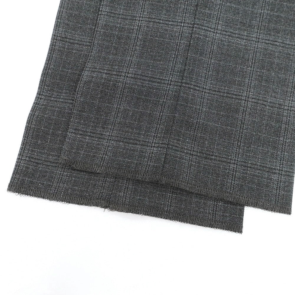 【新品】インコテックス スローウェア INCOTEX SLOWEAR TEKNOSARTORIAL ストレッチ ポリエステルウール チェック ドレススラックスパンツ ダークグレーxブラック【 48 】【 状態ランクN 】【 メンズ 】