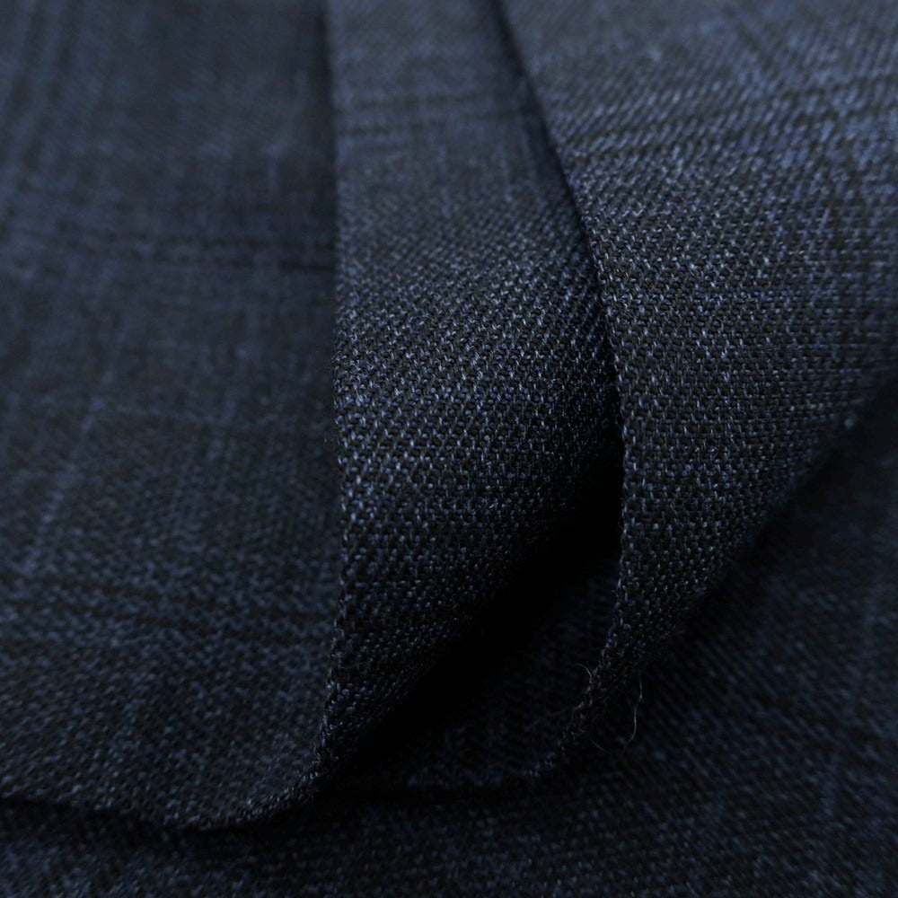 【新品】インコテックス スローウェア INCOTEX SLOWEAR TEKNOSARTORIAL ストレッチ ポリエステルウール チェック イージースラックスパンツ ネイビーxブラック【 50 】【 状態ランクN 】【 メンズ 】
