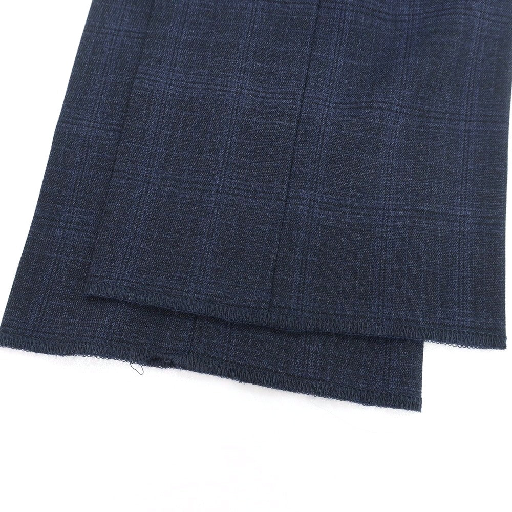 【新品】インコテックス スローウェア INCOTEX SLOWEAR TEKNOSARTORIAL ストレッチ ポリエステルウール チェック イージースラックスパンツ ネイビーxブラック【 50 】【 状態ランクN 】【 メンズ 】