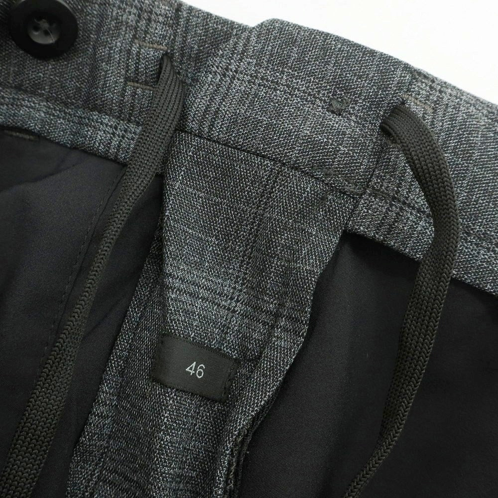 【新品】インコテックス スローウェア INCOTEX SLOWEAR TEKNOSARTORIAL ストレッチ ポリエステルウール チェック イージースラックスパンツ ダークグレーxブラック【 46 】【 状態ランクN 】【 メンズ 】