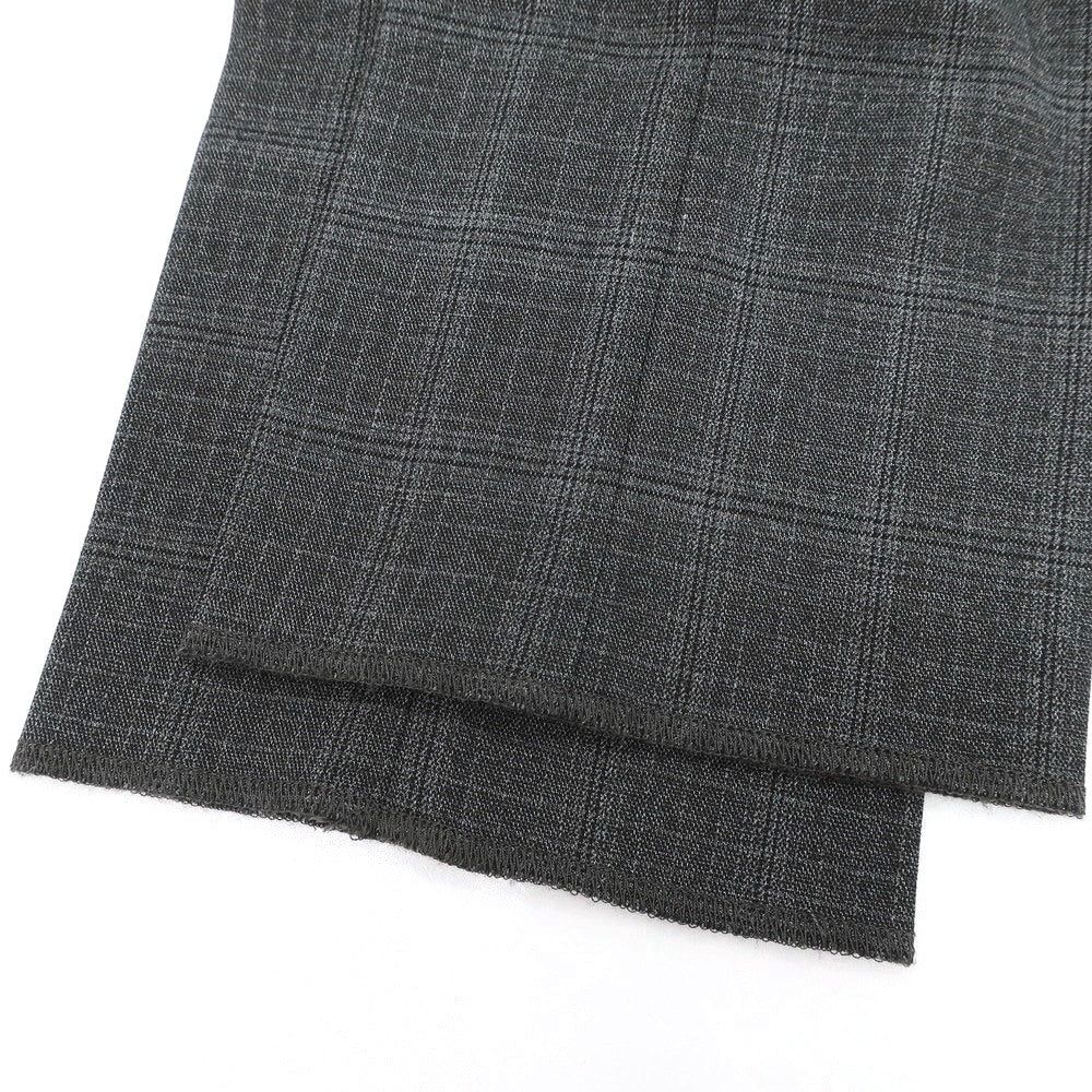 【新品】インコテックス スローウェア INCOTEX SLOWEAR TEKNOSARTORIAL ストレッチ ポリエステルウール チェック イージースラックスパンツ ダークグレーxブラック【 46 】【 状態ランクN 】【 メンズ 】