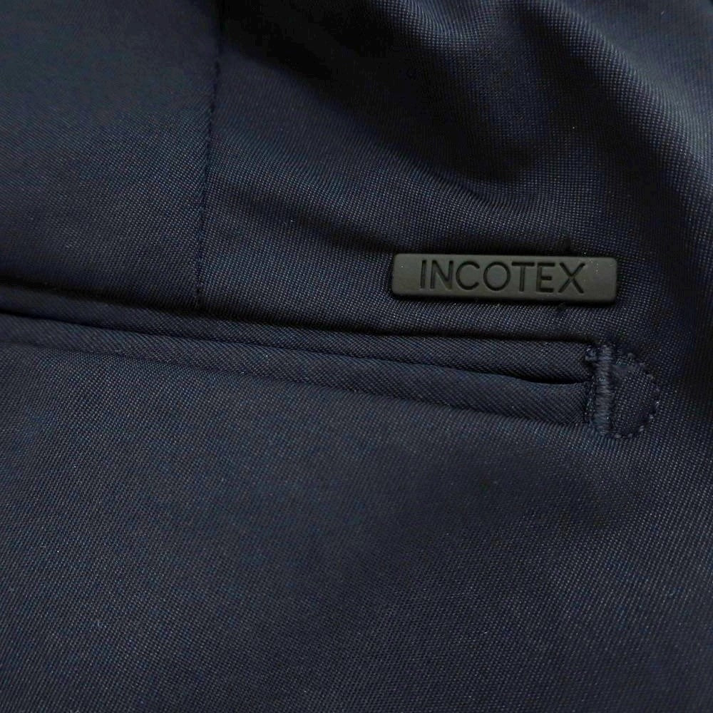 【新品】インコテックス スローウェア INCOTEX SLOWEAR TEKNOSARTORIAL ポリエステル イージースラックスパンツ ネイビー【 48 】【 状態ランクN 】【 メンズ 】