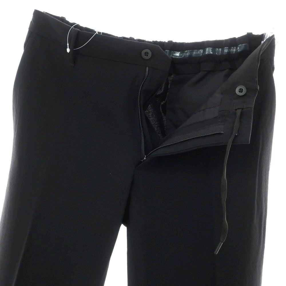 【新品】インコテックス スローウェア INCOTEX SLOWEAR TEKNOSARTORIAL ストレッチ ウールナイロン イージースラックスパンツ ブラック【 48 】【 状態ランクN 】【 メンズ 】