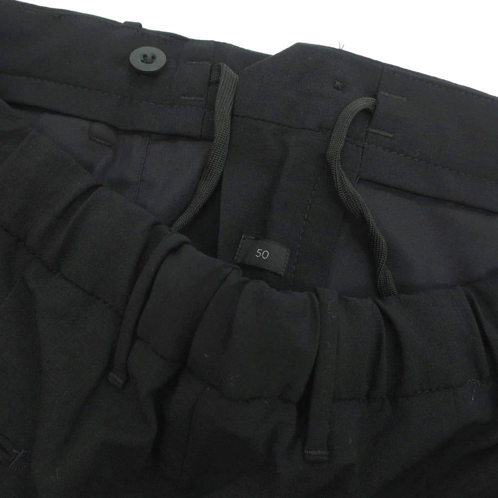 【新品】インコテックス スローウェア INCOTEX SLOWEAR TEKNOSARTORIAL ストレッチ ウールナイロン イージースラックスパンツ ブラック【 50 】【 状態ランクN 】【 メンズ 】