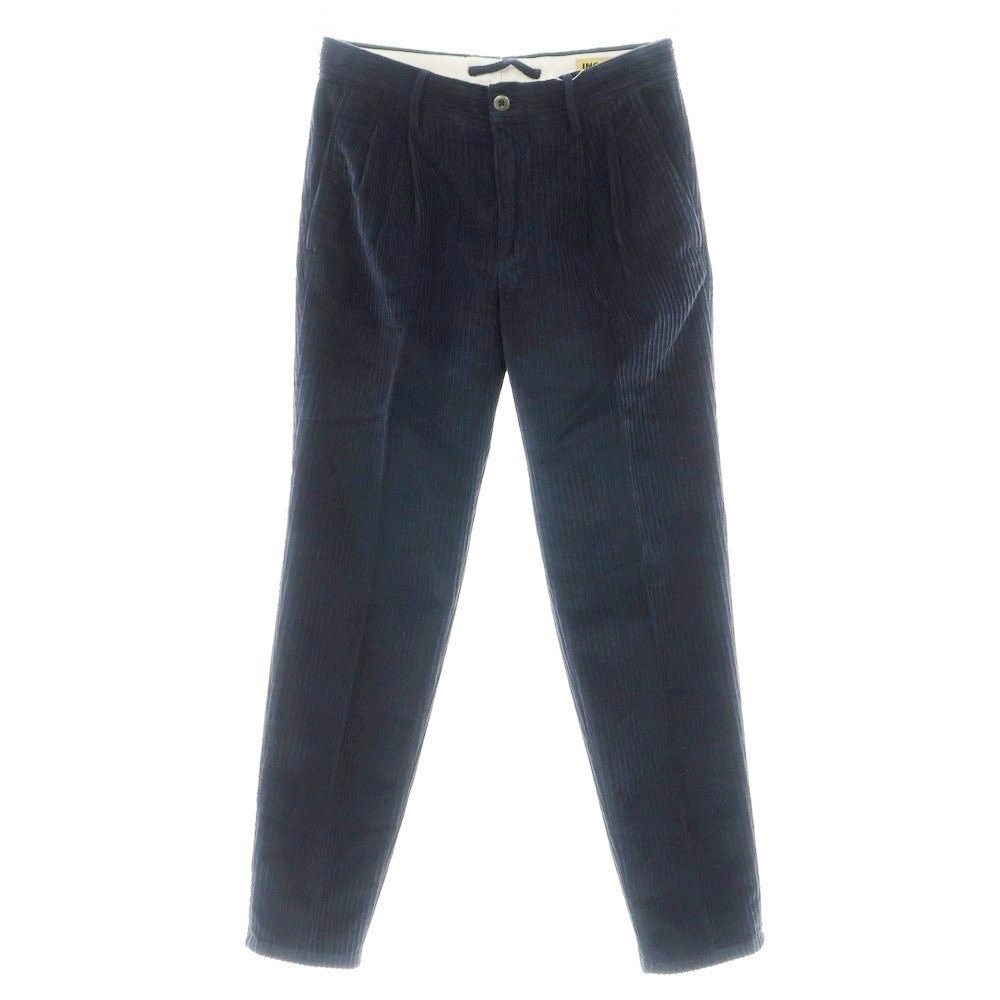 【新品】インコテックス スラックス INCOTEX SLACKS ストレッチ コットン 太畝 コーデュロイパンツ ネイビー【 30 】【 状態ランクN 】【 メンズ 】
