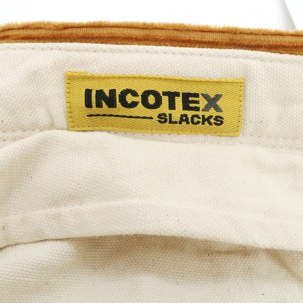 【新品】インコテックス スラックス INCOTEX SLACKS ストレッチ コットン 太畝 コーデュロイパンツ オレンジブラウン【 32 】【 状態ランクN 】【 メンズ 】