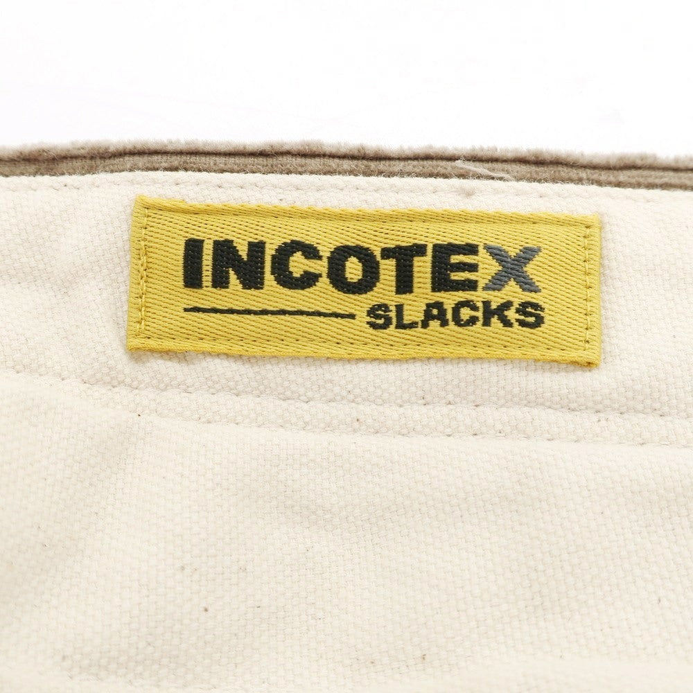 【新品】インコテックス スラックス INCOTEX SLACKS ストレッチ コットン 太畝 コーデュロイパンツ グレージュ【 31 】【 状態ランクN 】【 メンズ 】