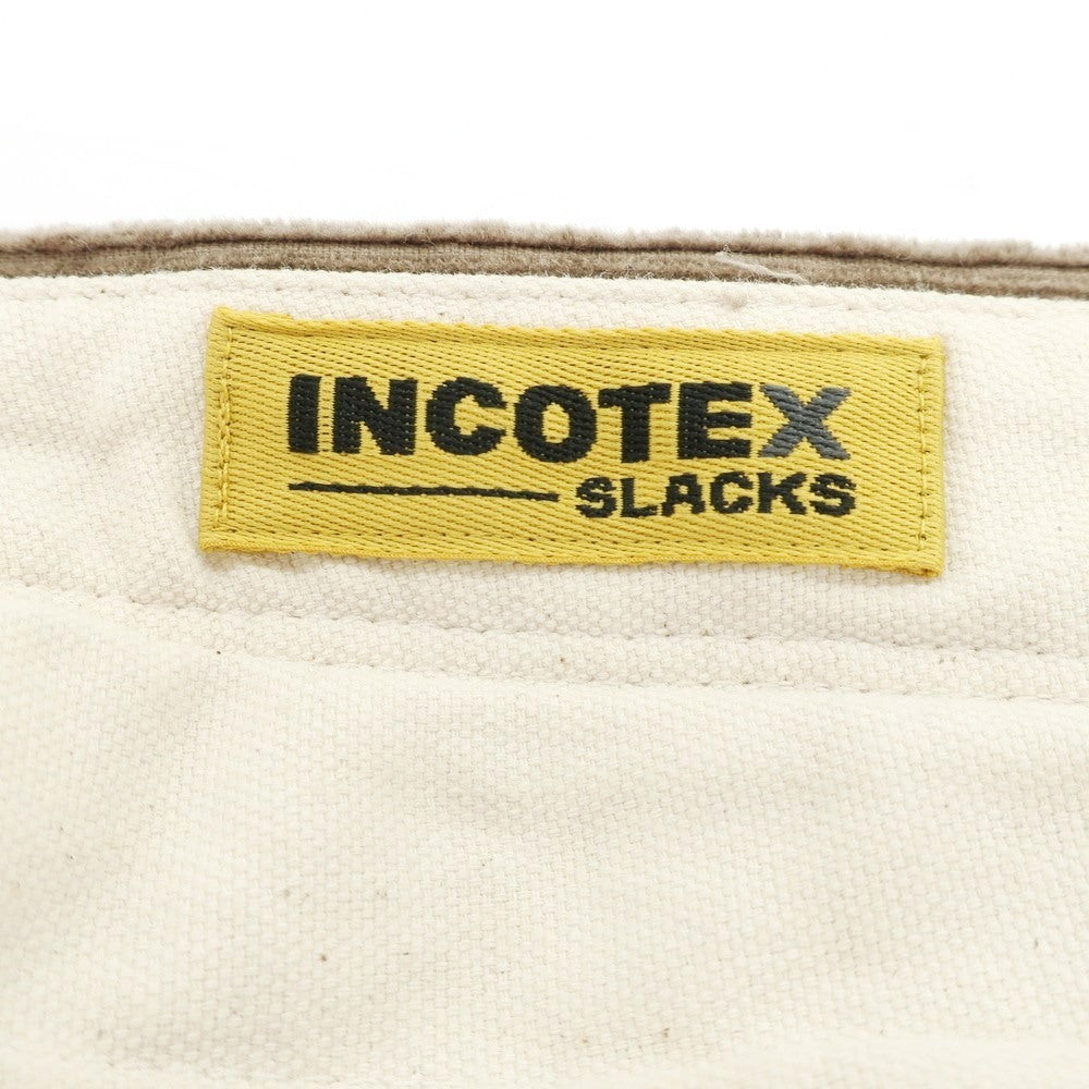 【新品】インコテックス スラックス INCOTEX SLACKS ストレッチ コットン 太畝 コーデュロイパンツ グレージュ【 32 】【 状態ランクN 】【 メンズ 】