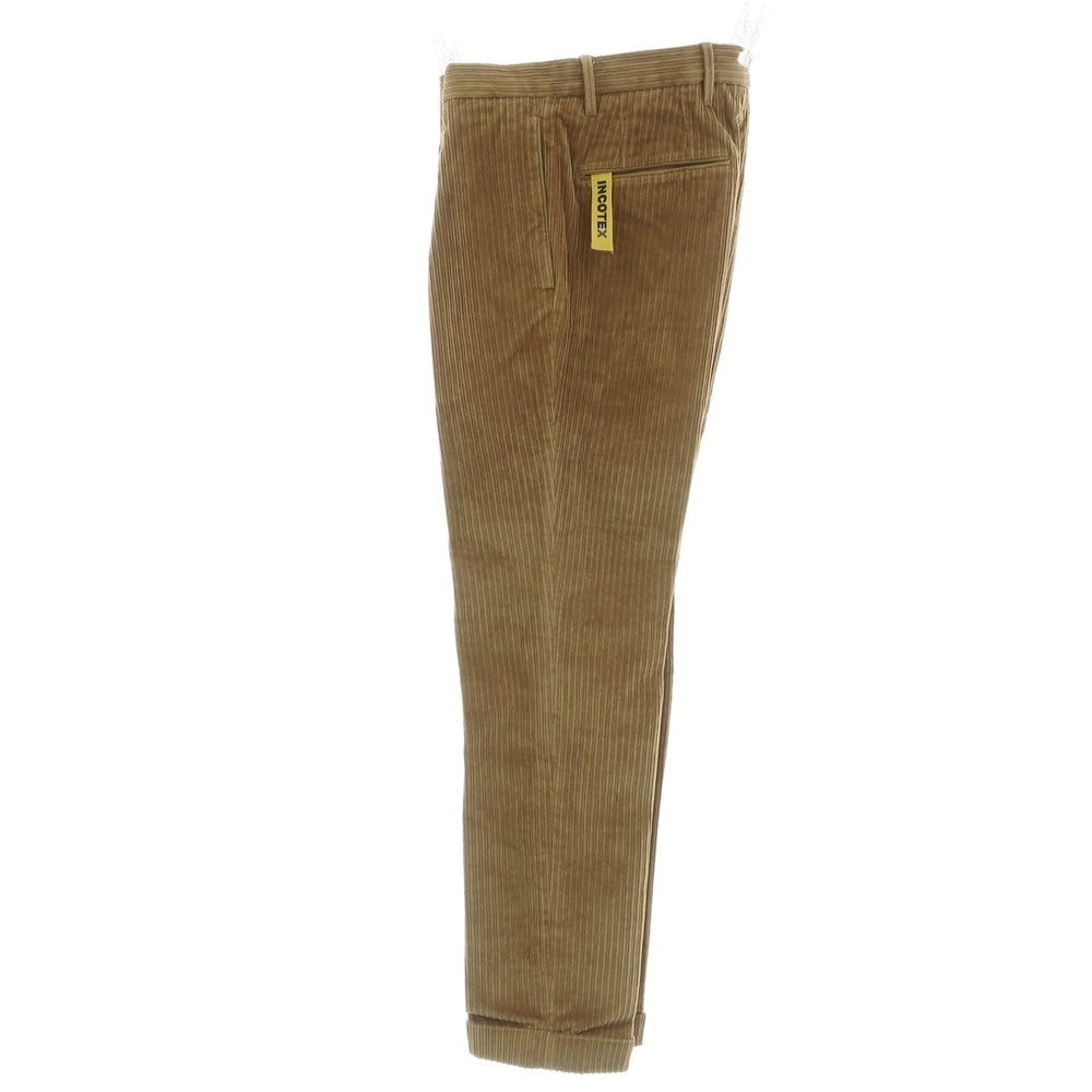 【新品】インコテックス スラックス INCOTEX SLACKS ストレッチ コットン 太畝 コーデュロイパンツ オーカー【 29 】【 状態ランクN 】【 メンズ 】