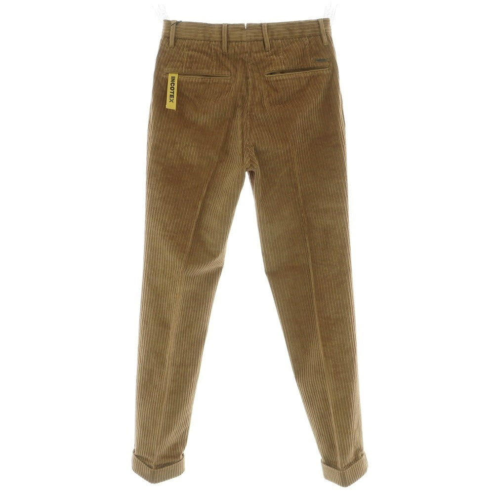 【新品】インコテックス スラックス INCOTEX SLACKS ストレッチ コットン 太畝 コーデュロイパンツ オーカー【 30 】【 状態ランクN 】【 メンズ 】
