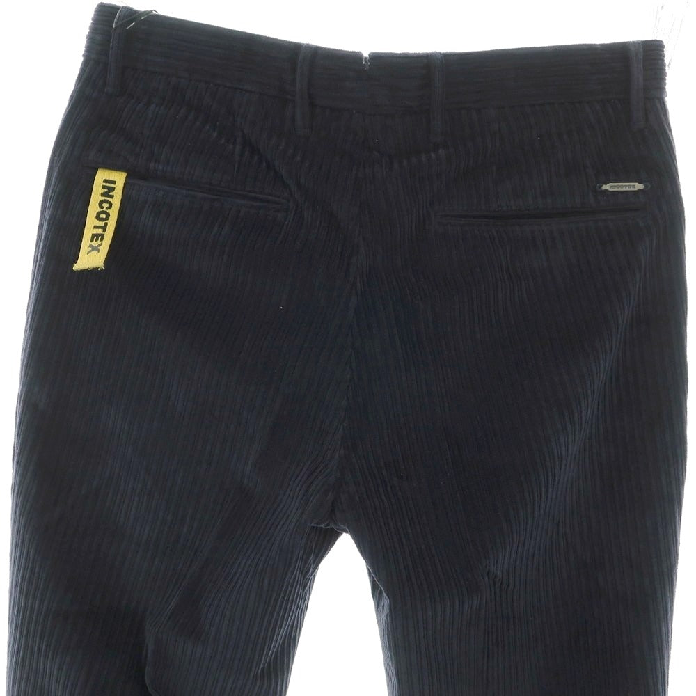 【新品】インコテックス INCOTEX 太畝コーデュロイ スラックスパンツ ネイビー【 32 】【 状態ランクN 】【 メンズ 】