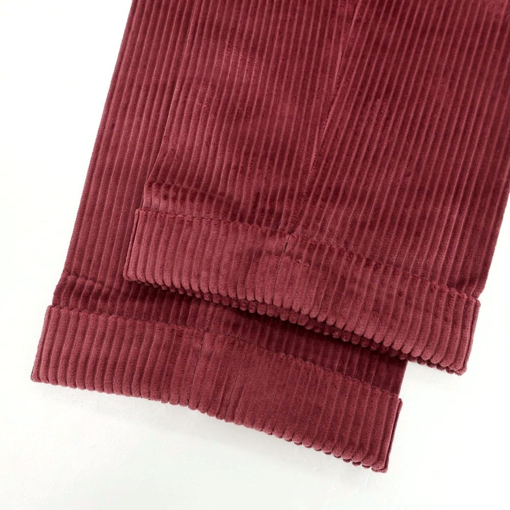 【新品】インコテックス INCOTEX 太畝コーデュロイ スラックスパンツ ワインレッド【 44 】【 状態ランクN 】【 メンズ 】