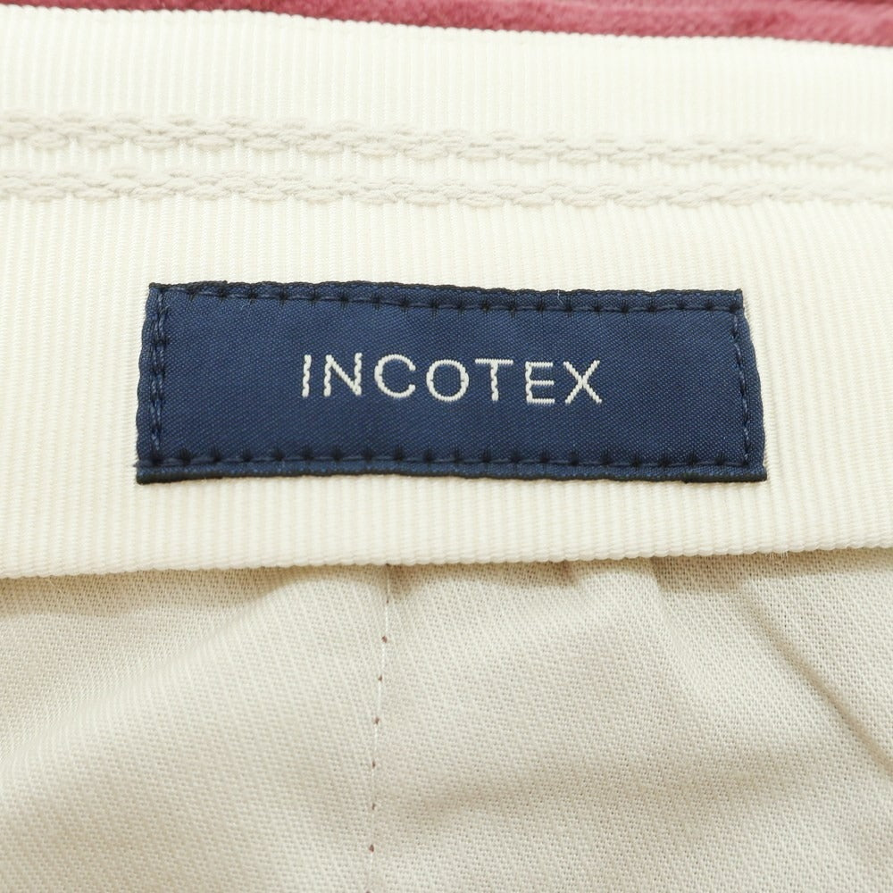 【新品】インコテックス INCOTEX 太畝コーデュロイ スラックスパンツ ワインレッド【 46 】【 状態ランクN 】【 メンズ 】