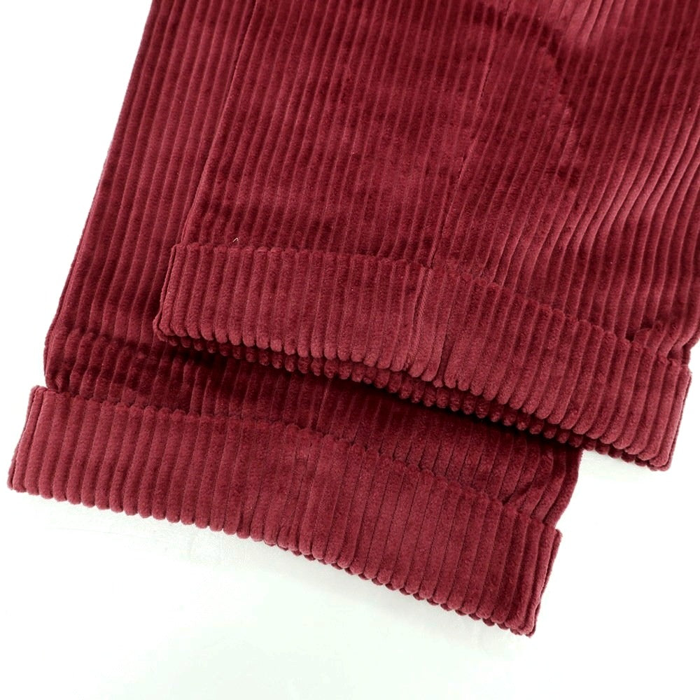 【新品】インコテックス INCOTEX 太畝コーデュロイ スラックスパンツ ワインレッド【 48 】【 状態ランクN 】【 メンズ 】