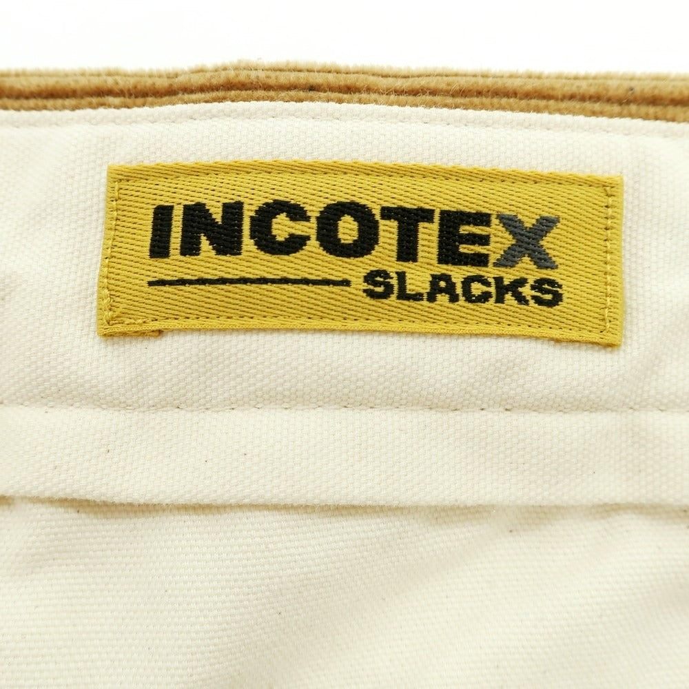 【新品】インコテックス INCOTEX 【新品】インコテックス INCOTEX ペンキ 太畝コーデュロイ スラックスパンツ イエローオーカー系【 32 】【 状態ランクN 】【 メンズ 】