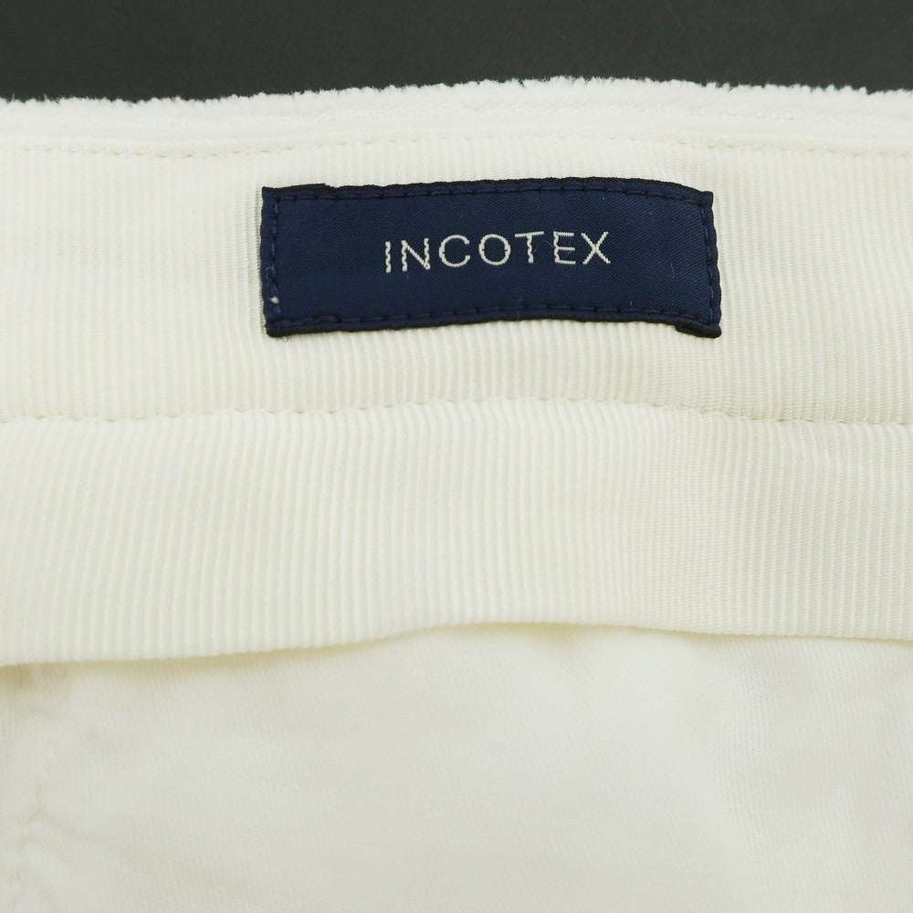 【新品】インコテックス INCOTEX 太畝コーデュロイ スラックスパンツ ホワイト【 44 】【 状態ランクN 】【 メンズ 】