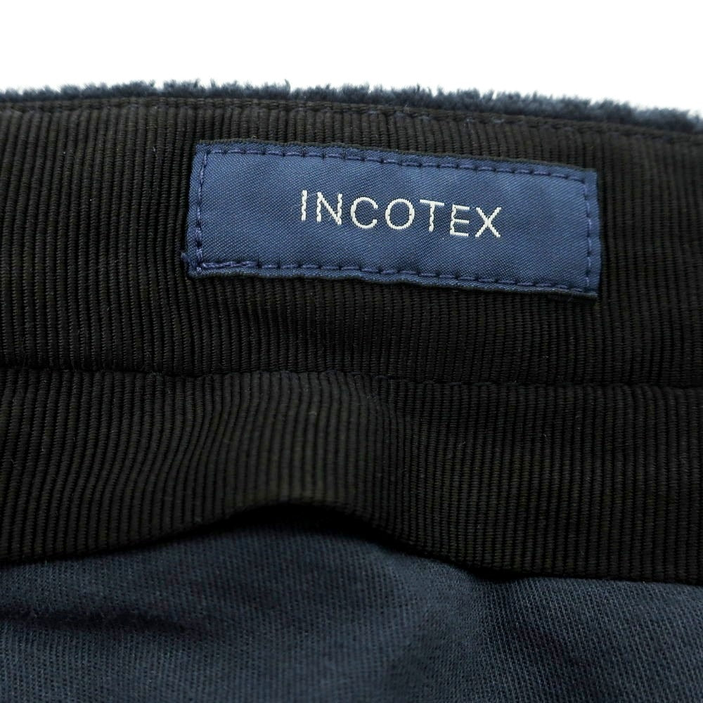 【新品】インコテックス INCOTEX 太畝コーデュロイ スラックスパンツ ネイビー【 46 】【 状態ランクN 】【 メンズ 】