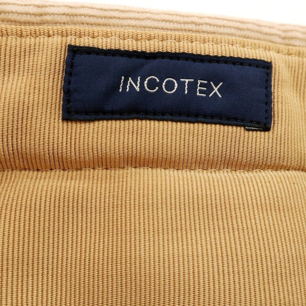 【新品アウトレット】インコテックス INCOTEX 細畝コーデュロイ スラックスパンツ ベージュ【 44 】【 状態ランクN- 】【 メンズ 】