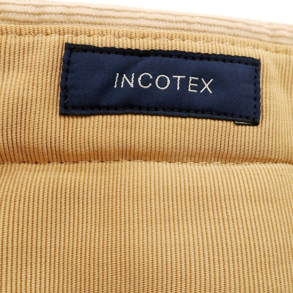 【新品アウトレット】インコテックス INCOTEX 細畝コーデュロイ スラックスパンツ ベージュ【 46 】【 状態ランクN- 】【 メンズ 】