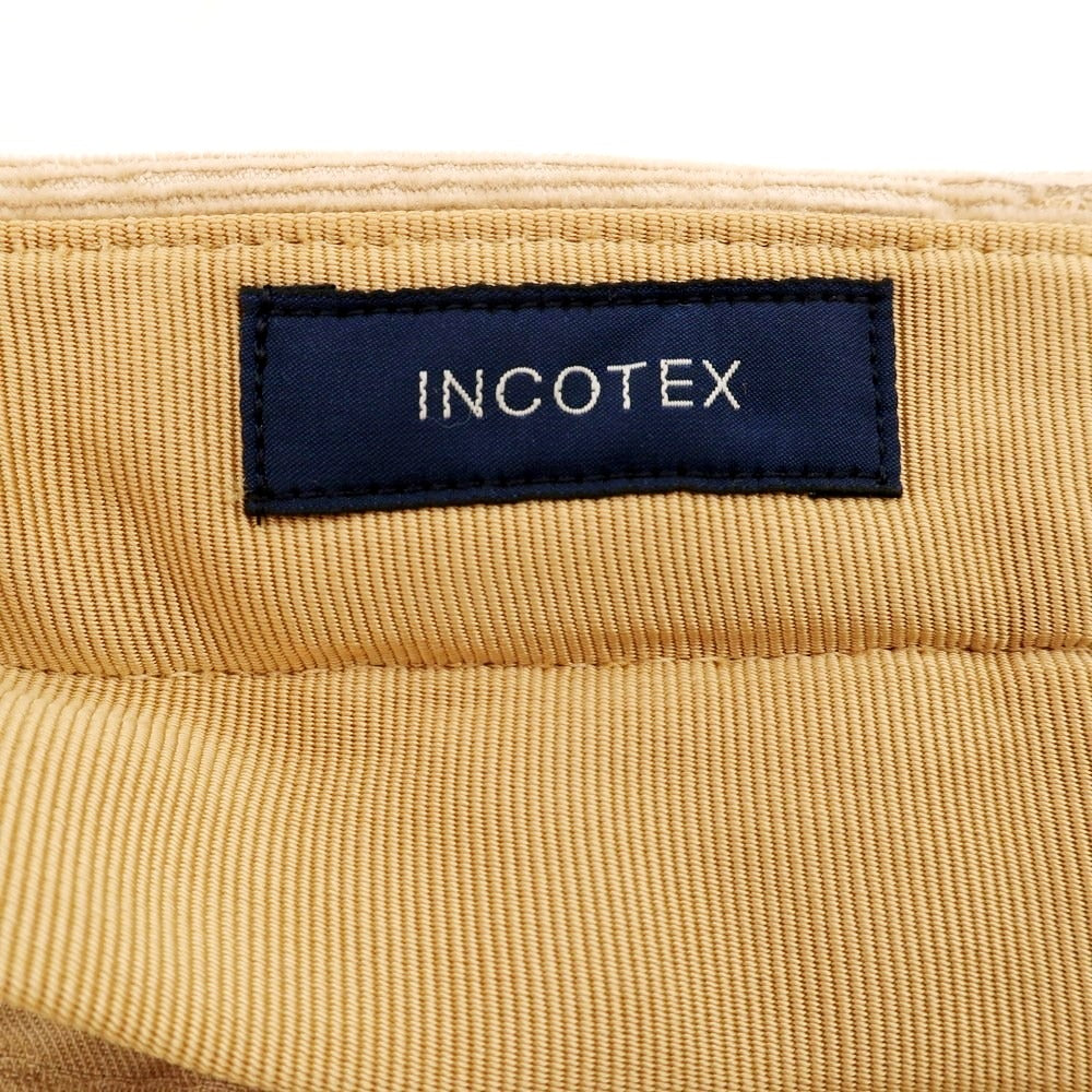 【新品アウトレット】インコテックス INCOTEX 細畝コーデュロイ スラックスパンツ ベージュ【 48 】【 状態ランクN- 】【 メンズ 】