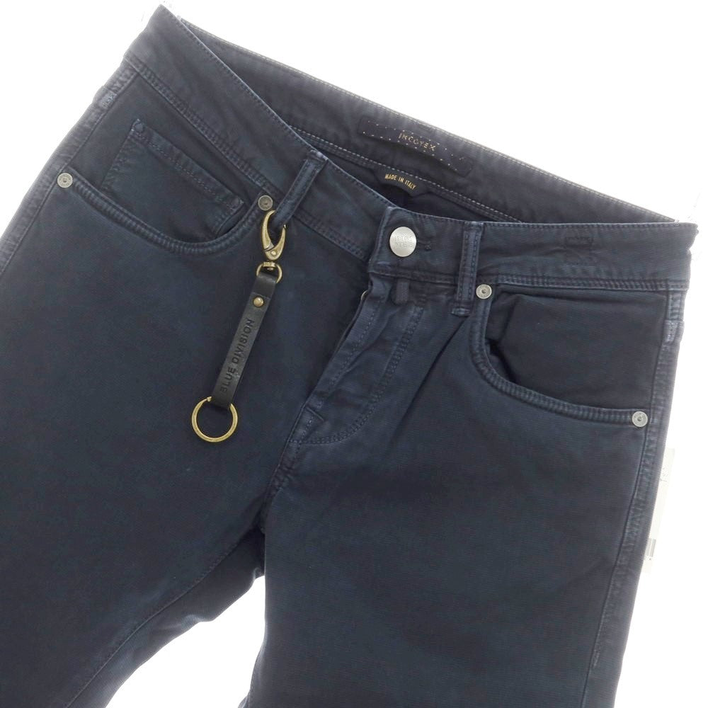 【新品】インコテックス ブルーディヴィジョン INCOTEX BLUE DIVISION Slim ストレッチコットン 5ポケットパンツ ネイビー(08)【 30 】【 状態ランクN 】【 メンズ 】
