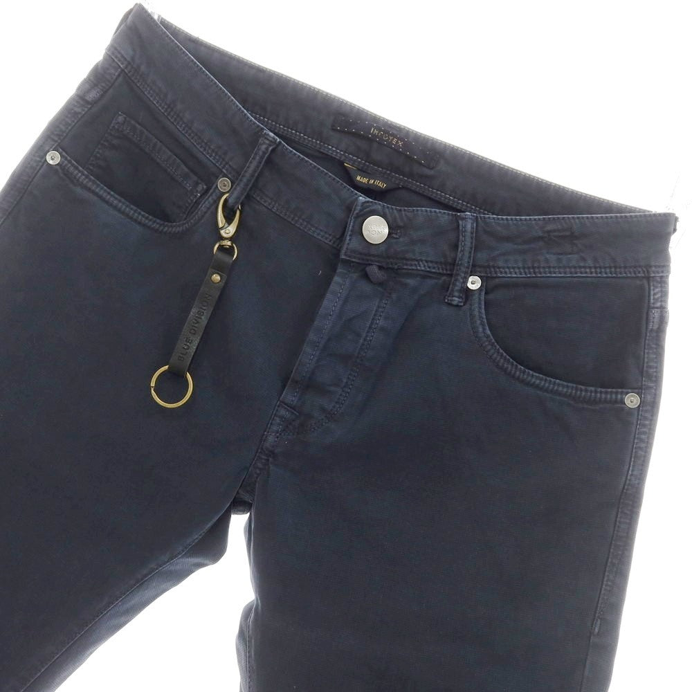 【新品】インコテックス ブルーディヴィジョン INCOTEX BLUE DIVISION Slim ストレッチコットン 5ポケットパンツ ネイビー(08)【 33 】【 状態ランクN 】【 メンズ 】