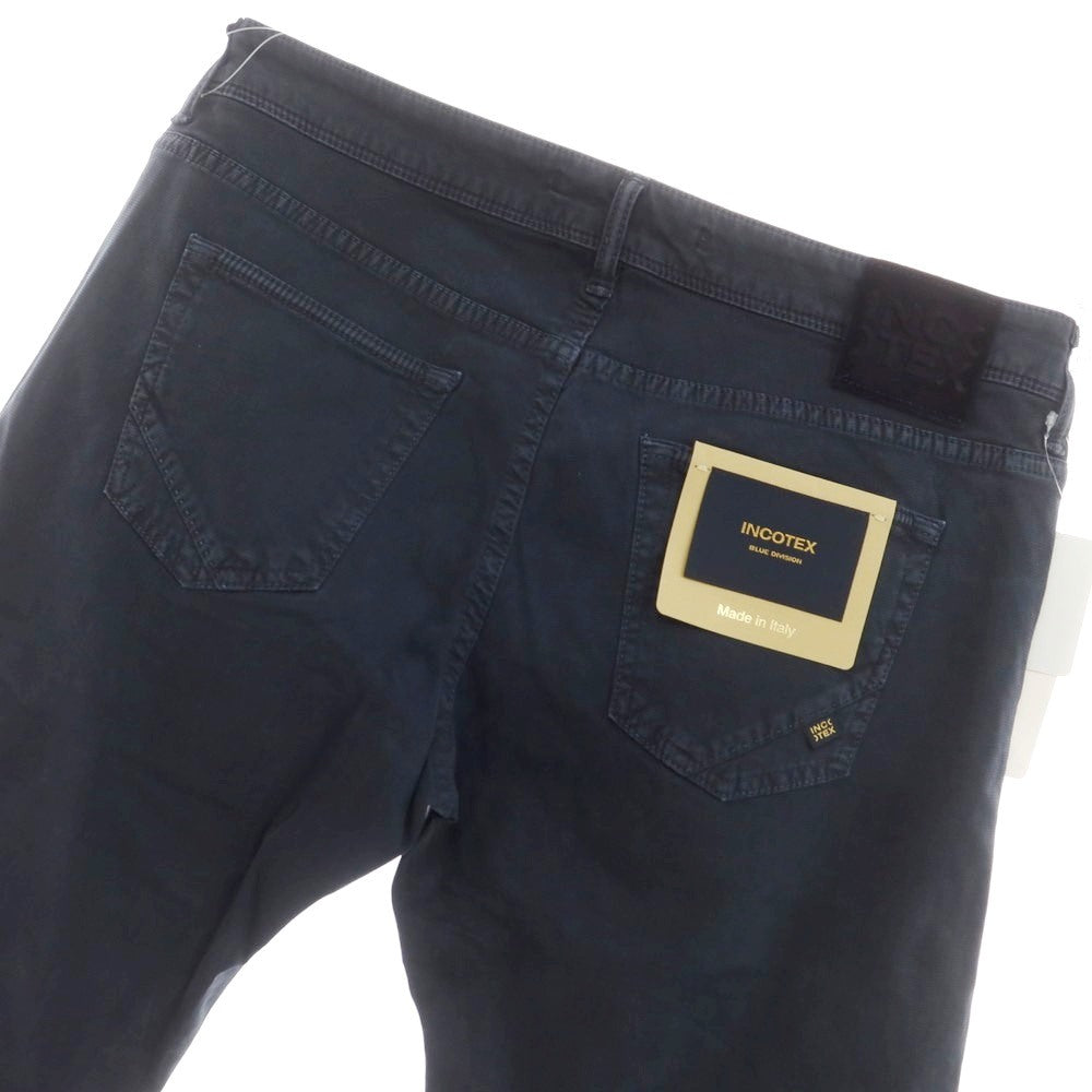 【新品】インコテックス ブルーディヴィジョン INCOTEX BLUE DIVISION Slim ストレッチコットン 5ポケットパンツ ネイビー(08)【 34 】【 状態ランクN 】【 メンズ 】