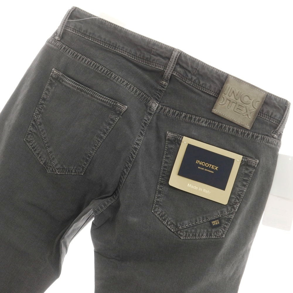 【新品】インコテックス ブルーディヴィジョン INCOTEX BLUE DIVISION Slim ストレッチコットン 5ポケットパンツ ダークグレー(07)【 30 】【 状態ランクN 】【 メンズ 】