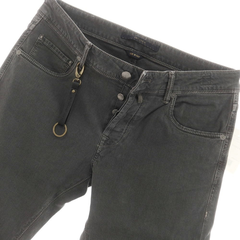 【新品】インコテックス ブルーディヴィジョン INCOTEX BLUE DIVISION Slim ストレッチコットン 5ポケットパンツ ダークグレー(07)【 33 】【 状態ランクN 】【 メンズ 】